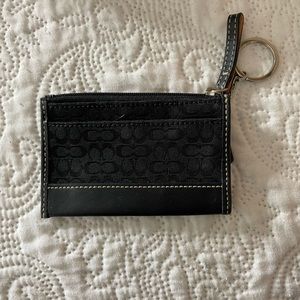 Black Coach Keychain Wallet